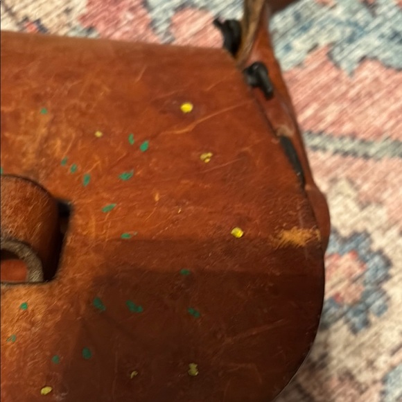 Vintage 70s Hippie Brown Leather Women's Bag - Picture 4 of 12